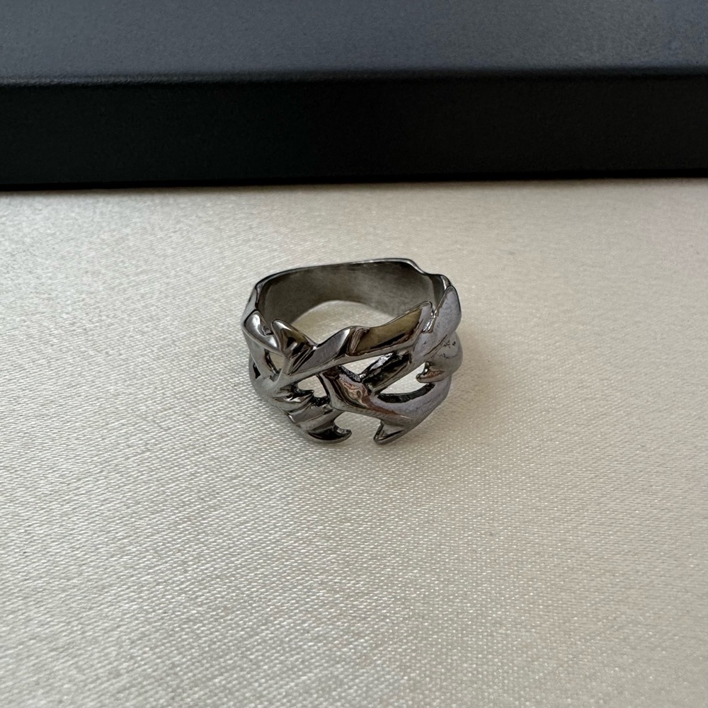 Hollow Design Thorns Ring for Men Women Streetwear Hop Hop Unisex Style Size 8